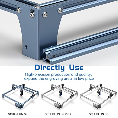 SCULPFUN S9 Large Area Expansion Kit for Extension to 410 x 950mm, Meet Larger Engraving Cutting Needs (Not for S10) - WoodArtSupply