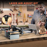 JICCODA Air Assist for Laser Cutter and Engraver,16L/Min Air Output,Laser Air Assist Engraver for Wood and Metal,Air Pump Accessories Air Nozzle for JICCODA