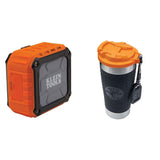 Klein Tools AEPJS1 Bluetooth Speaker & 55580 Stainless Steel Tumbler with Flip-top Lid, Insulated 20 oz. Tradesman's Double Wall Vacuum Mug, Klein Tools