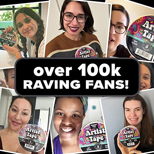 3Pk White Artist Tape for Watercolor Paper White Painters Tape Artists Painting Tape Removable Masking Drafting Canvas Framing Paint Mask Thin HIPPIE CRAFTER