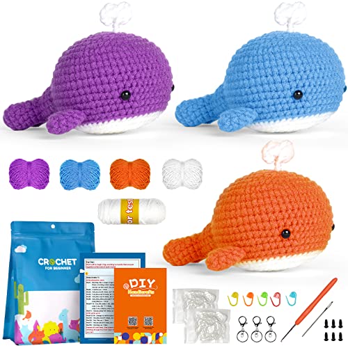 ArwySciI Crochet Kit for Beginners,DIY Craft for Adults, Kids, Great Gift for Crochet Lovers, Crochet Animal Kits with Step by Step Videos,Crochet - WoodArtSupply