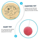 Abaodam 8pcs Graffiti Blank Racket Unfinished Paddle Toy Paddle Party Favor Blank Painting Paddle Toy Paddle with Greek Zapper Indoor Racket Kids Abaodam