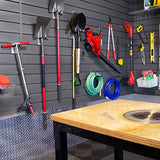 Proslat 88105 Heavy Duty PVC Slatwall Garage Organizer, 8-Feet by 4-Feet Section, 10 Panels, Charcoal (Dark Grey) PROSLAT