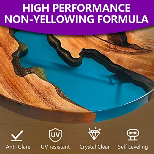 Demorex 1 Gallon Crystal Clear Epoxy Resin Kit, High Gloss & Bubbles Free Resin Supplies for Art Coating and Casting, Craft DIY, Wood, Tabletop, Bar Demorex
