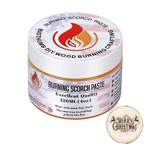 Burning Scorch Paste,Wood Burning Paste, Wood Burning Gel, with Heat Gun for Craft On Wood, Canvas, Fabric, Garden Flag,Denim 1 Pack Burning Scorch Paste