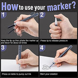 Black Paint Pen Acrylic Marker: 8 Pack 0.7mm black Paint Marker, Paint Markers for Metal, Art, Wood, Black Paper, Plastic, Ceramic, Metallic, Rock AKARUED