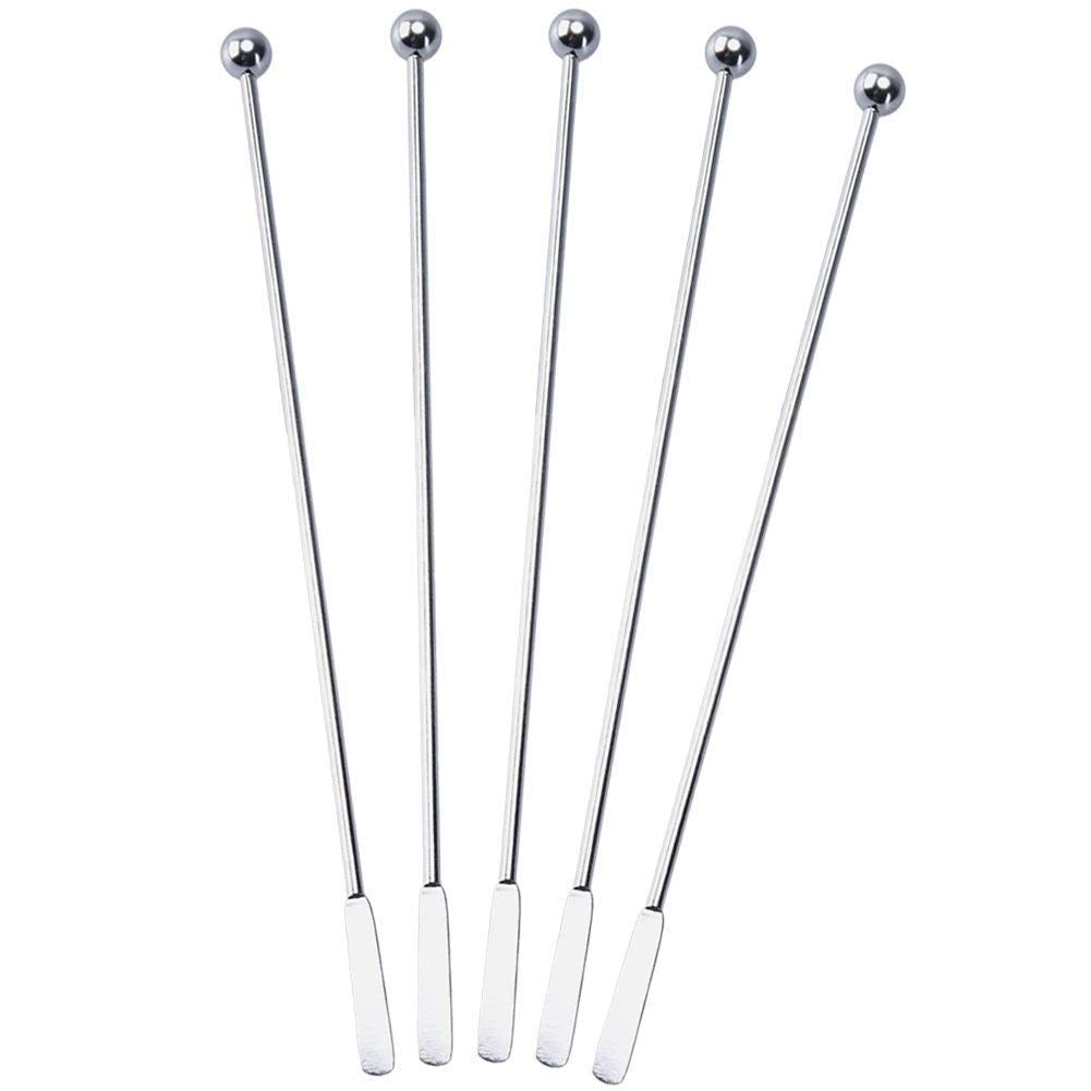 20 pcs Stainless Steel Coffee Beverage Stir Sticks Cocktail Stirrers Drink Swizzle Stick 7.4" Swizzle Stick Picks Tools - WoodArtSupply