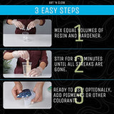 Art ‘N Glow Epoxy Resin for Clear Casting and Coating - 1 Gallon Kit - Perfect for Molds, Crafts, Tumblers, Jewelry, Wood - Food Safe, Non Yellowing, Art 'N Glow