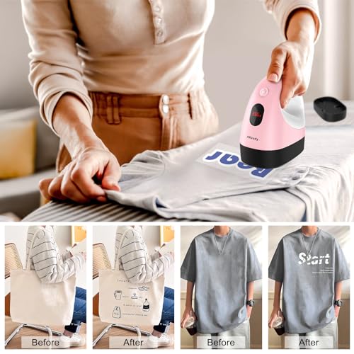 ARJudy Mini Heat Press Machine, Mini Heat Transfer Iron Press, 3 Heat Settings & Visible Temp, Portable Heat Press Easy for Crafts, T-shirt, Hats, ARJudy