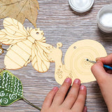 VOSAREA 20pcs DIY Pendant Wooden Cutouts for Crafts Wood Cutouts Decorative Cutouts Ornament Unfinished Wood Crafts Wooden Snail Embellishments VOSAREA