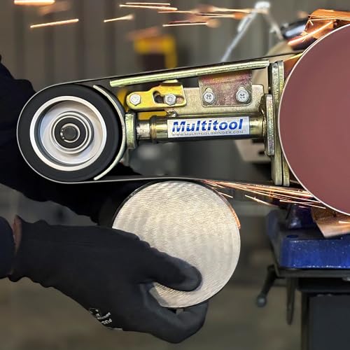 Multitool 2" x 36", 1 hp Industrial Belt Grinder, 8" Bench Grinder with Multitool Grinders Belt Attachment MULTITOOL GRINDERS