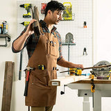 Texas Canvas Wares Waxed Canvas Heavy Duty Work Apron With Pockets - Deluxe Edition with Quick Release Buckle Adjustable up to XXL for Men and Women Texas Canvas Wares
