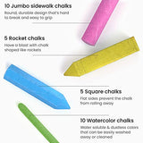 Arteza Kids Sidewalk Chalk, Set of 36 Pieces, Easy-to-Hold Handmade Washable Chalk with a Game Guide, Art Supplies for Outdoors, Spring and Summer Arteza Kids
