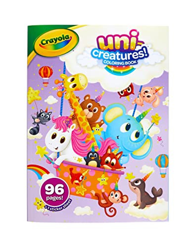 Crayola Uni-Creatures Coloring Book, 96 Unicorn Coloring Pages, Gift for Kids, Ages 3, 4, 5, 6, Multi Crayola