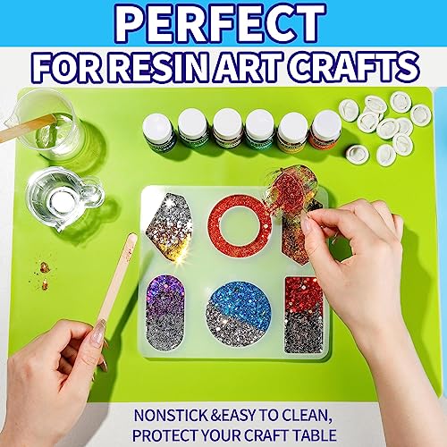 LEOBRO Silicone Mat, 3 PCS Silicone Mats for Crafts, Playdough Mat, Silicone Craft Mat for Resin Molds, Clay Mat, Nonstick Silicone Sheet Mat for LEOBRO