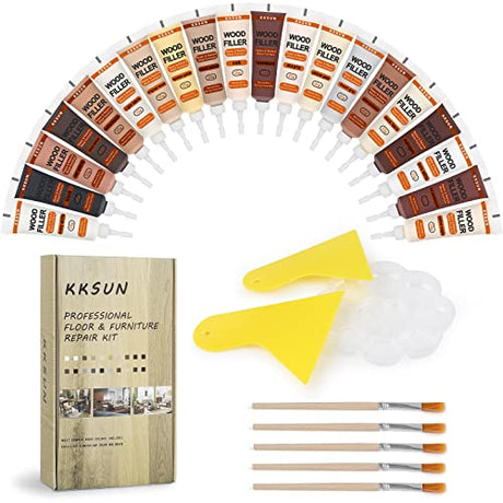 DAIXISM Wood Repair Kit Restore Any Wood Furniture, 20 Colors Resin Repair Compounds Cover Surface Scratch for Stains, Scratches, Floors, Tables, DAIXISM