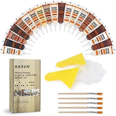 DAIXISM Wood Repair Kit Restore Any Wood Furniture, 20 Colors Resin Repair Compounds Cover Surface Scratch for Stains, Scratches, Floors, Tables,