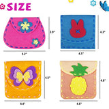 Flying Childhood Felt Craft Kits for Girls Christmas Gift Sewing Own Purses Arts and Crafts for Kids Ages 5 6 7 8 DIY Projects for Beginners Toddlers Flying Childhood