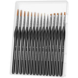 Miniature Paint Brushes,15Pcs Small Fine Tip Paintbrushes, Micro Detail Paint Brush Set, Triangular Grip Handles Art Brushes Perfect for Acrylic, Cocoaland