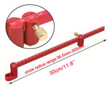 JCFANTS Woodworking Compass Scriber Adjustable Scribing Circle Ruler Woodworking Scribing Gauge Woodworking Circle Drawing Tool (300mm) JCFANTS