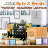 ASH & HARRY (US Based Company Premium Candle Making Kit - Complete DIY Starter Set - Pure Soy Wax, Designer 10 Tin & Glass Jars - 10 CPL Branded ASH & HARRY