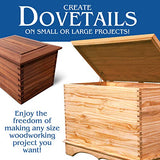 Peachtree Dovetail Jig Master System with Two Anodized Aluminum Tracks | Two Track Clamps | One Flush Trim Router Bit | One Dovetail Router Bit and Peachtree Woodworking Supply