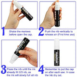 Fubullish 15mm Jumbo Markers, 5 Pack White Washable Window Marker and 12 Pack Acrylic Paint Marker Fubullish