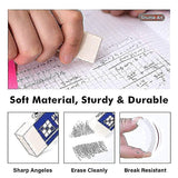 Shuttle Art Pencils and Erasers Bundle, Set of 350 Pack Sharpened Yellow Pencils + 72 Pack Premium White Erasers Bulk Shuttle Art