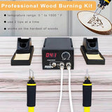Wood Burning Kit or Wood Burning Tool - Professional Grade High Adjustable Temperature (1500 F) with Two Wood Burning Pen Pyrography Wood Burning Kit ZOOM PRECISION