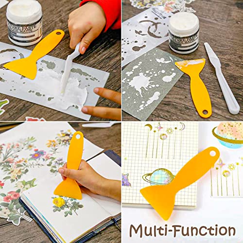 10pcs Plastic Spatula Paint Scrapers, Flexible Resin Scraper Putty Knife Air Bubble Remover Sticker Installation Tool for 3D Printing Resin Removal