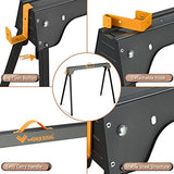 WORKESS Saw Horses 2 Pack, Heavy Duty Folding Portable Saw Horses Table 2200 Lbs Load Capacity with 2x4 Support Legs, Fast Open Legs and Easy Grip WORKESS
