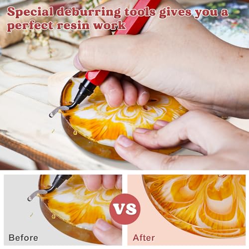 LET'S RESIN Cordless Resin Drill,3-speed Adjustment &Rechargeable Jewelry Drill with Deburring Tool&19Pcs Accessories,Multi-Purpose Hand Drill Resin - WoodArtSupply