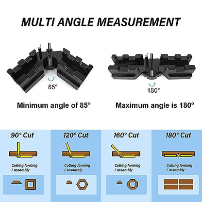 MEANLIN 2 in 1 Mitre Measuring Cutting Tool Miter Saw Protractor and 85-180° Angle Finder Woodworking Tools for Pipeline Installation Home - WoodArtSupply