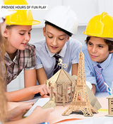 Puzzled 3D Puzzle Eiffel Tower Wood Craft Construction Model Kit,Fun and Educational DIY Wooden Toy Assemble Model Unfinished Crafting Hobby Puzzle Puzzled