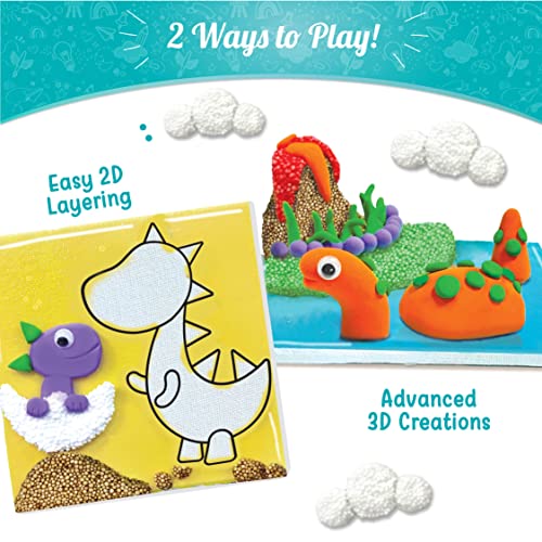 Imagimake Clay Murals Dino - Modeling Clay for Kids - Arts and Crafts for Kids Ages 6-8 - Air Dry Clay for Kids - Gifts for 5, 6, 7, 8 Year Old Boys Imagimake