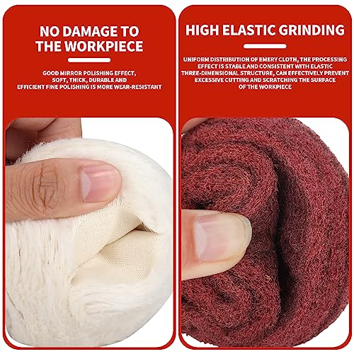 Baisiky 9PCS Non Woven Abrasive Buffing Polishing Wheel Drill Attachment Set,Scouring Pads Power Scrubber Cleaning Kit Baisiky