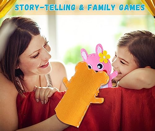 Creatoy Animal Hand Puppet Crafts Kit for Kids 8pcs Sewing Kits for Girls 4-9 Felt DIY Sewing Projects Toddler Activities Story Telling Pretend Play UrSIM
