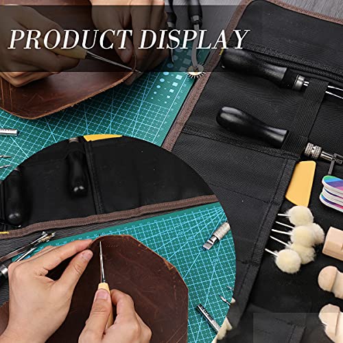 328Pcs Leather Tooling Kit, Leather Kit with Manual, Leather Working Tools and Supplies, Leather Stamp Tools, Stitching Groover and Rivets Kit