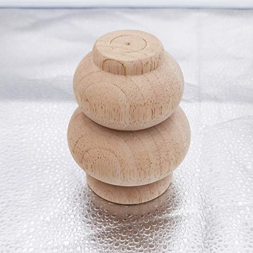 Btibpse Wood Furniture Legs 4 Inch Sofa Couch Chair Ottoman Loveseat Cabinet Legs Replacement Feet Unfinished Bun Foot Pack of 4 Btibpse