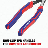 WORKPRO 8 Inch High Leverage Diagonal Pliers, Wire Cutters Heavy Duty in CRV Steel, Diagonal Cutters for Cutting Wires WORKPRO