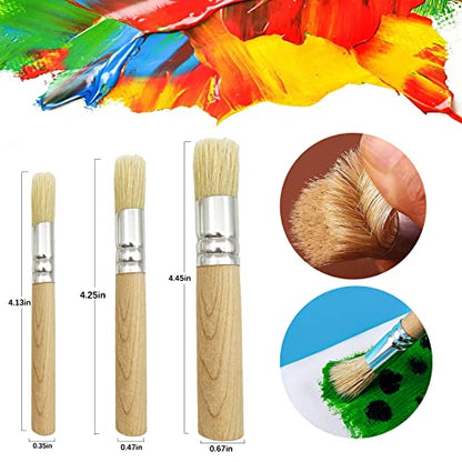 12 PCS Paint Brushes Sets,Background Blender Paint Brushes Painting Knife,Fan Blender Artist Brush,2in and 1in Landscape Brush for Oil Paint Supplies - WoodArtSupply