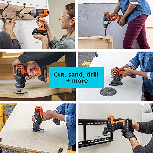 BLACK+DECKER MATRIX 20V MAX Power Tool Kit, Includes Cordless Drill, 12 Attachments and Storage Case (BDCDMT1212KITC1) BLACK+DECKER