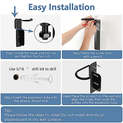 HAVEDAWN Bike Rack Garage Wall Mount, Swivel Bike Rack, Swing 90 Degrees, Vertical Bike Hanger Hook for Indoor, Bicycle Storage Rack, Space Saving HAVEDAWN