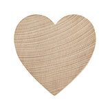 3" Wooden Heart, Natural Unfinished Wood Heart Cutout Shape, Wood Hearts (3 Inch Tall x 1/4 Inch Thick) - Bag of 5 Craftparts Direct