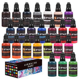 rhinowisdom Airbrush Paint - 24 Colors Airbrush Paint Set 1fl oz, Opaque & Brilliant Colors, Leather & Shoe Acrylic Air brush Paint Kit Ready to rhinowisdom
