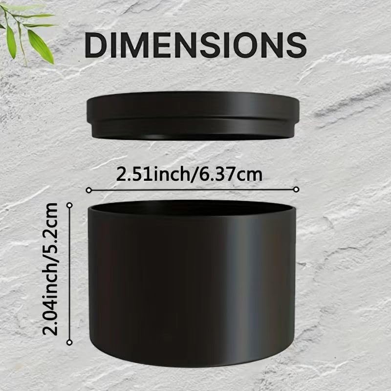 DINGPAI 24 Pcs Black Candle Tins, 4 oz Black Empty Candle Tin with Lids for DIY Candles Making, Matte Full Black Candle Jars for Candle Making, DINGPAI