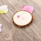 Ciieeo 5pcs Round Wooden Slices Unfinished Wood Discs for DIY Crafts Tree bark Wood Slices DIY Wood Mini Wooden Clips Wood Slices for Crafts with Ciieeo