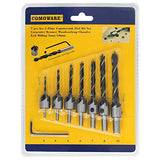 COMOWARE Countersink Drill Bits Set- 7Pcs Counter Sink Bit for Wood High Speed Steel, Woodworking Carpentry Reamer with 1 Free Hex Key Wrench COMOWARE