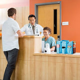 Juvale Large Utility Tote Bag with Pockets, Compartments, and Zip Top for Teachers, Nurses, Crafts, Travel Organization (Light Blue, 14.5 x 10.5 x 6 Juvale