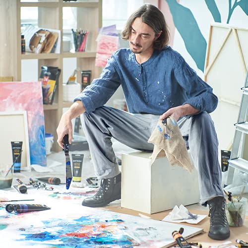 Arteza Palette Knives 8-Pack, Sizes No. 1, 25, 7, 15, 39, 23, 17, 21, Durable Stainless Steel Blade & Break-Resistant Wooden Handle, Art Supplies for ARTEZA